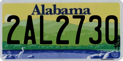 AL license plate 2AL2730