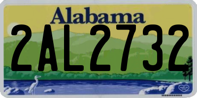 AL license plate 2AL2732