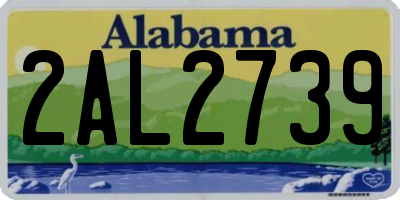 AL license plate 2AL2739