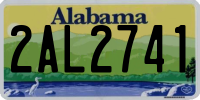AL license plate 2AL2741