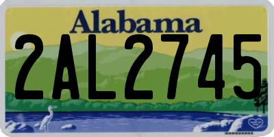 AL license plate 2AL2745
