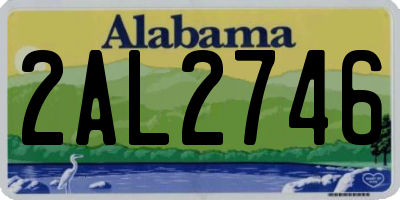 AL license plate 2AL2746