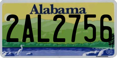 AL license plate 2AL2756
