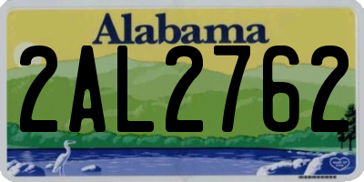 AL license plate 2AL2762