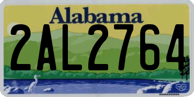 AL license plate 2AL2764