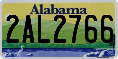 AL license plate 2AL2766