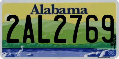 AL license plate 2AL2769