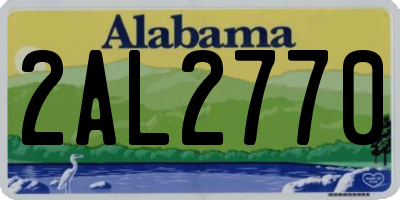 AL license plate 2AL2770