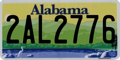 AL license plate 2AL2776