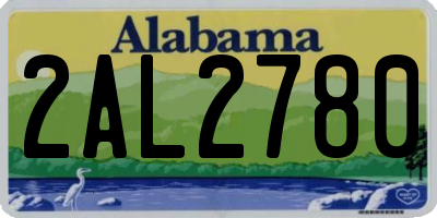 AL license plate 2AL2780