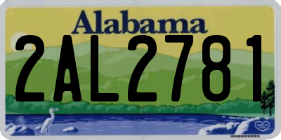 AL license plate 2AL2781