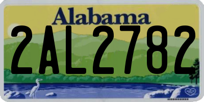 AL license plate 2AL2782