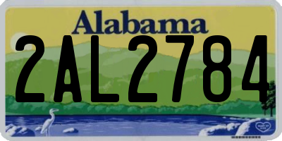 AL license plate 2AL2784