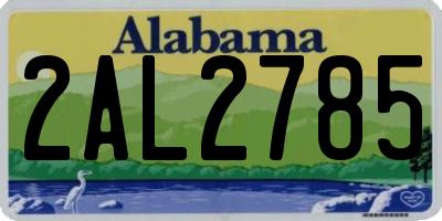AL license plate 2AL2785