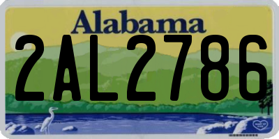 AL license plate 2AL2786