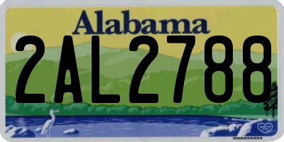 AL license plate 2AL2788