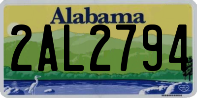 AL license plate 2AL2794