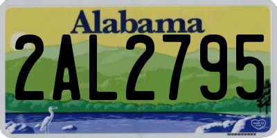 AL license plate 2AL2795