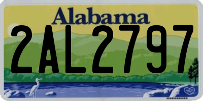 AL license plate 2AL2797