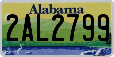AL license plate 2AL2799