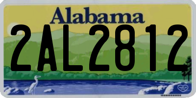 AL license plate 2AL2812