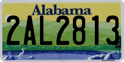 AL license plate 2AL2813