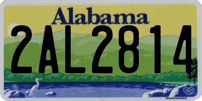 AL license plate 2AL2814
