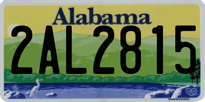 AL license plate 2AL2815