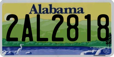AL license plate 2AL2818
