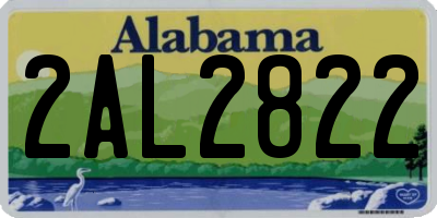 AL license plate 2AL2822