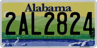 AL license plate 2AL2824