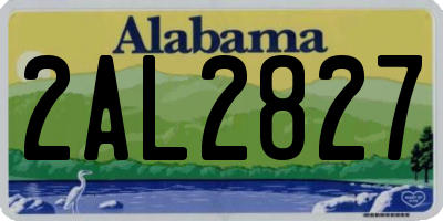 AL license plate 2AL2827