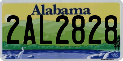AL license plate 2AL2828