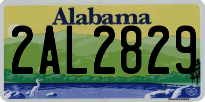 AL license plate 2AL2829