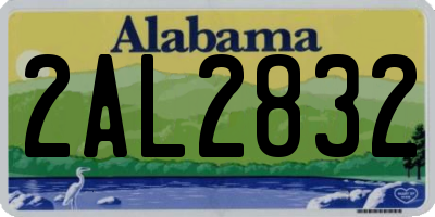 AL license plate 2AL2832
