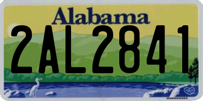 AL license plate 2AL2841