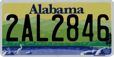AL license plate 2AL2846