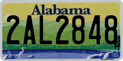 AL license plate 2AL2848