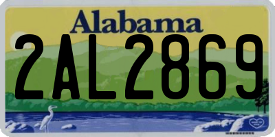 AL license plate 2AL2869