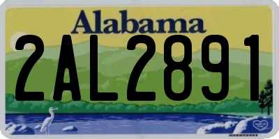 AL license plate 2AL2891