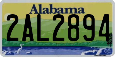 AL license plate 2AL2894