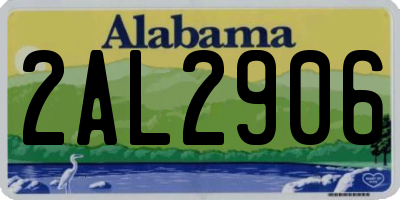 AL license plate 2AL2906