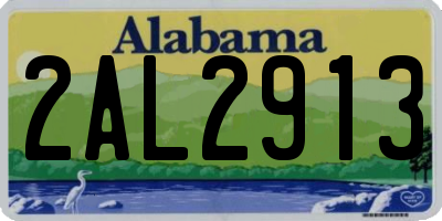 AL license plate 2AL2913