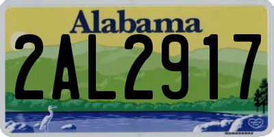 AL license plate 2AL2917
