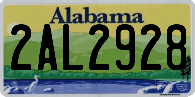 AL license plate 2AL2928
