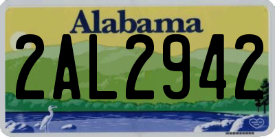 AL license plate 2AL2942