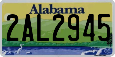 AL license plate 2AL2945