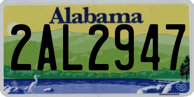 AL license plate 2AL2947