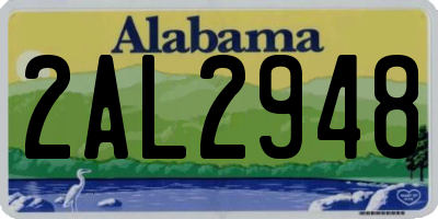 AL license plate 2AL2948