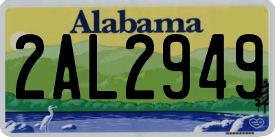 AL license plate 2AL2949